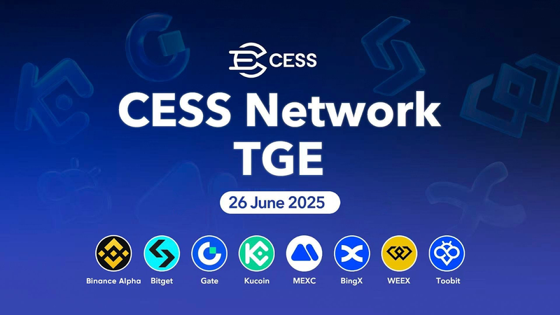 CESS Announces Token Launch on 8 Global Exchanges, Prepares for TGE post image